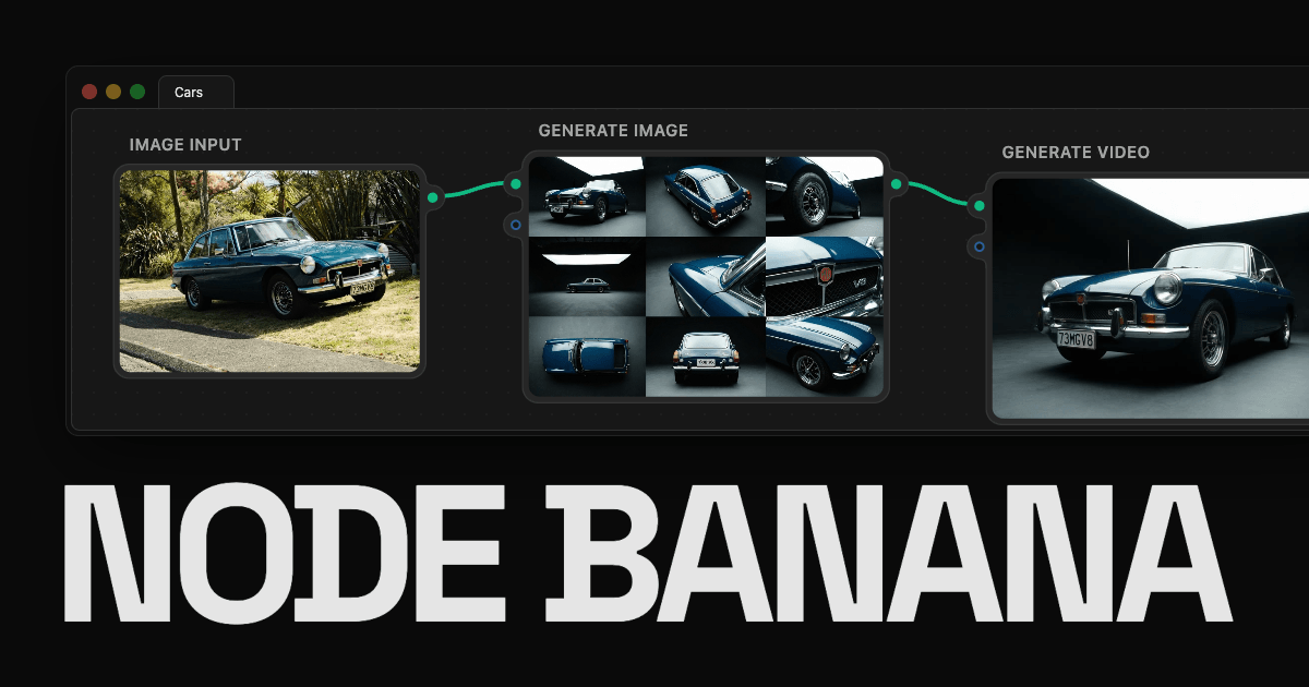 Node Banana — Free, open source, bring your own key. A generative media canvas for Mac and Windows.